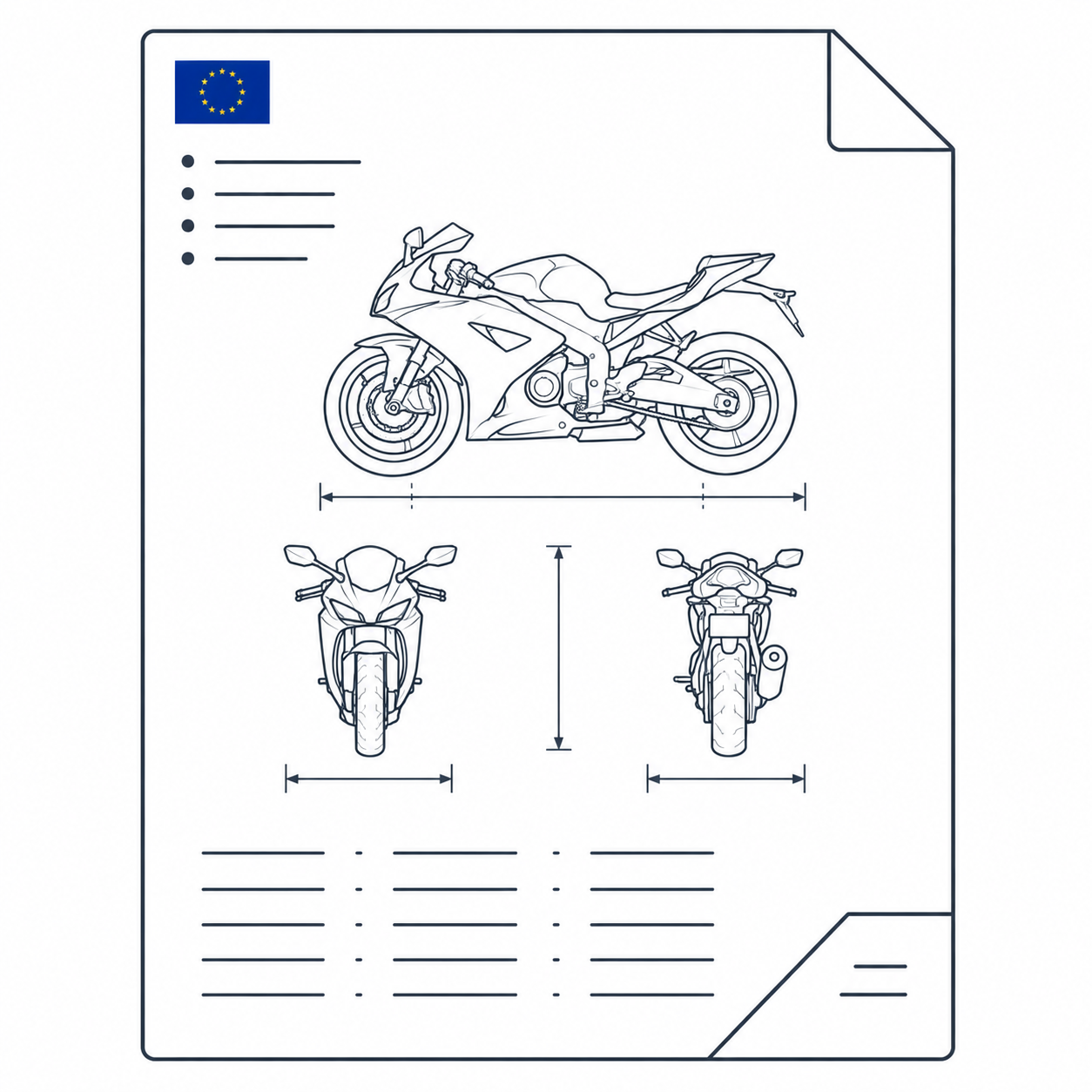 FICHA TÉCNICA REDUCIDA MOTO EUROPEA